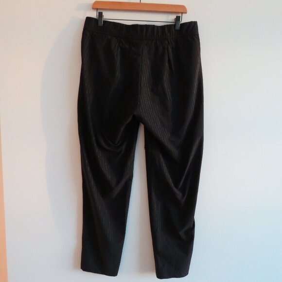 RAFFAELLO ROSSI Candy Pants in Black Pinstripe Travel Lounge Athleisure Sz 14 - Picture 10 of 14